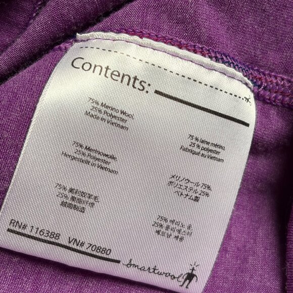 Smartwool Pullover Lightweight Hoodie (Purple) - Size XL - Picture 6 of 7